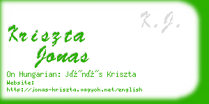 kriszta jonas business card